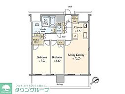 NAGOYAtheTOWER 2LDKの間取図画像