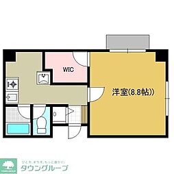 リバティハウス 1Kの間取図画像