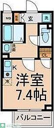 Prendre2 ワンルームの間取図画像
