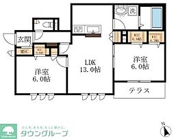 CASA ANNABEL E棟 2LDKの間取図画像