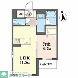 菫の杜 本山 1LDKの間取図画像