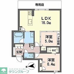 城山 ODAZEN 2LDKの間取図画像