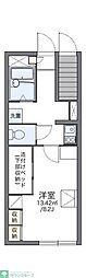 レオパレスヒラソル 1Kの間取図画像