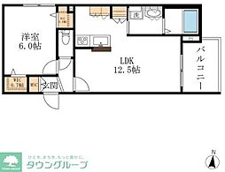 ポルトボヌール瑞穂 1LDKの間取図画像