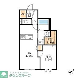 maisonColza 1LDKの間取図画像