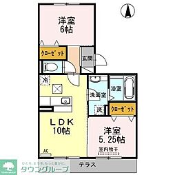 ブライトストーン 2LDKの間取図画像