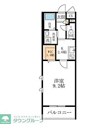 Campana春岡 1Kの間取図画像
