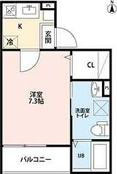 Firststep絆 1Kの間取図画像
