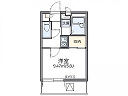 京急本線 上大岡駅 徒歩15分の賃貸マンション 3階1Kの間取り