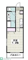 京急久里浜線 堀ノ内駅 徒歩4分の賃貸マンション 1階1Kの間取り