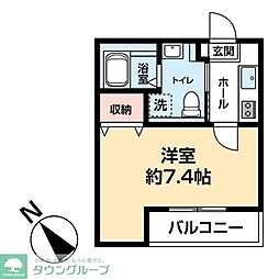 京急本線 能見台駅 徒歩15分の賃貸アパート 3階1Kの間取り