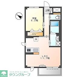 ATB松之内 3階1LDKの間取り