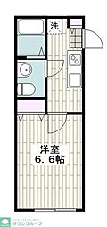 京急本線 京急富岡駅 徒歩11分の賃貸アパート 1階1Kの間取り