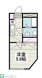 京急本線 京急富岡駅 徒歩11分の賃貸アパート 2階1Kの間取り
