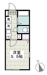 京急本線 屏風浦駅 徒歩6分の賃貸アパート 1階1Kの間取り