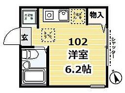 ウインズ鵠沼石上 ワンルームの間取図画像