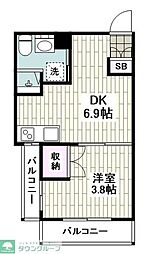 ビラオペラ 1DKの間取図画像