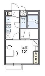 レオパレスペイサージュ 1Kの間取図画像