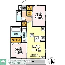 エクラン ウルー湘南N 3LDKの間取図画像