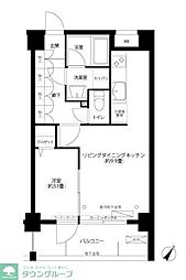 パルティーレ横濱 1LDKの間取図画像