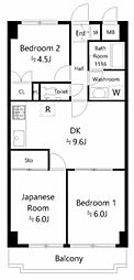 スカイパレス東戸塚 3DKの間取図画像