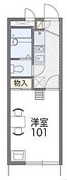 レオパレスフォレ長沼 1Kの間取図画像