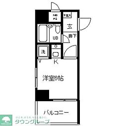 日神パレステージ藤沢 ワンルームの間取図画像