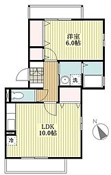 エミネンス 1LDKの間取図画像
