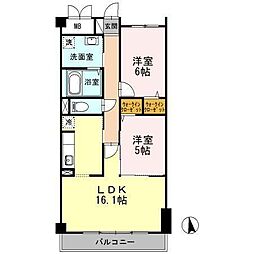 エレガントヴィラ 2LDKの間取図画像