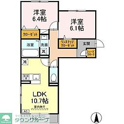 藤沢市遠藤アパート 2LDKの間取図画像