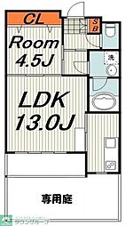 Pretty双葉 1LDKの間取図画像