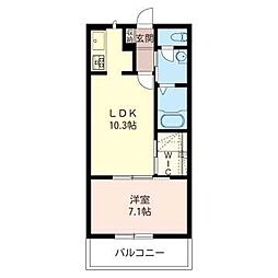 ラフィネ鎌倉 1LDKの間取図画像