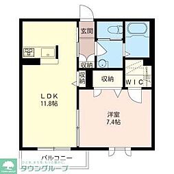 リラフォート 1LDKの間取図画像
