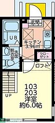 ミ・カーサ横浜立場 1Kの間取図画像