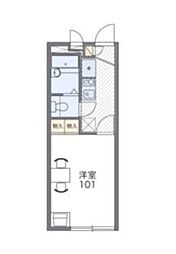 レオパレスノースビレッジ 1Kの間取図画像