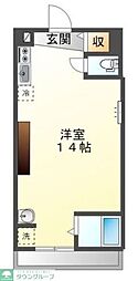 パルティール ワンルームの間取図画像