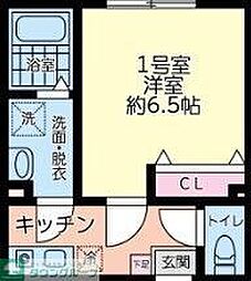 ルミナ・ストーン金沢 1Kの間取図画像