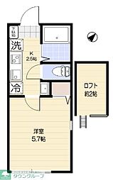 アルトハイム能見台 ワンルームの間取図画像
