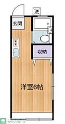 メゾンドール 2階ワンルームの間取り