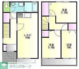 セジュール玉川III 3LDKの間取り