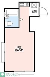 光和ハイム 1階ワンルームの間取り
