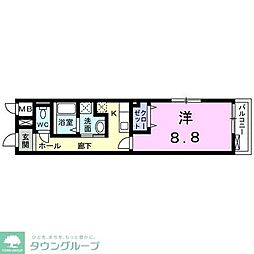 ボニート・プリムラ 1階1Kの間取り