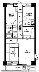 オクトス市ヶ尾1番館 2階3LDKの間取り