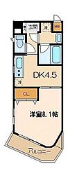 グランシャリオ 1DKの間取図画像