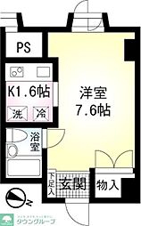 第1ウィステリアヒルズ 1Kの間取図画像