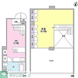 F.BLANC 1DKの間取図画像