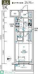 MAXIV生田 1Kの間取図画像