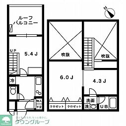 セントエルモ町田 2Kの間取図画像