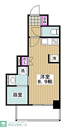 JMFResidence町田 ワンルームの間取図画像