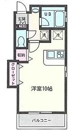 コート・デ・プリマベーラB ワンルームの間取図画像